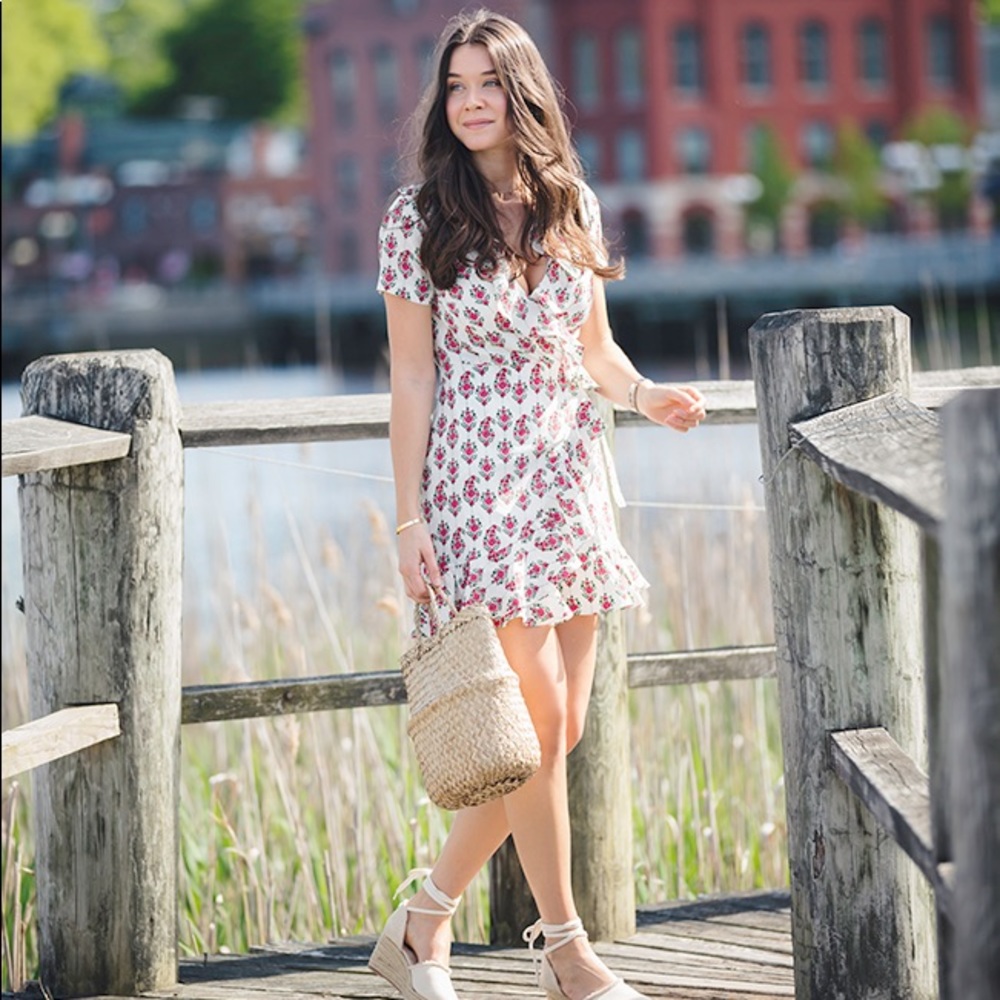 Club Monaco Menditha Mini Wrap Dress